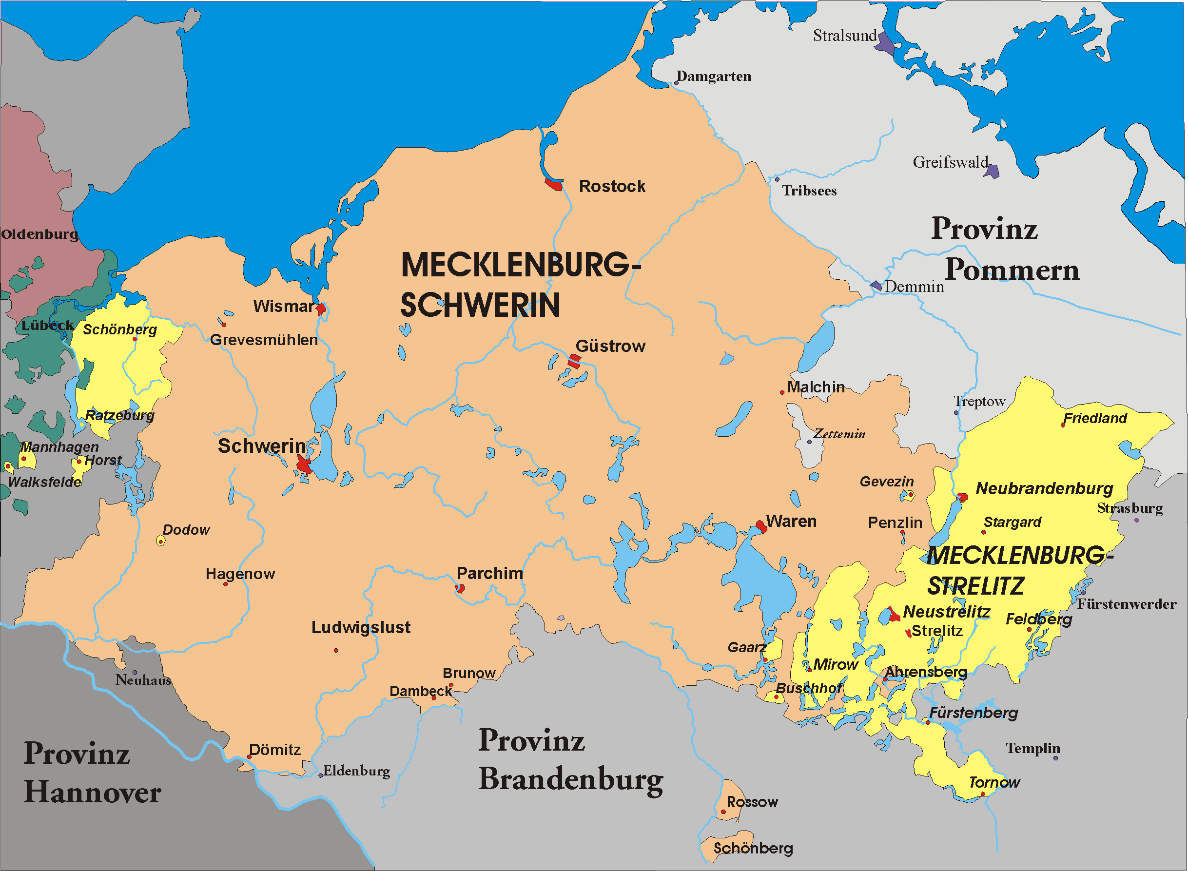 Mecklenburg 1815 bis 1934 